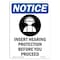 Signmission OSHA Sign, Insert Hearing Protection With Symbol, 10in X 7in Rigid Plastic, 7" W, 10" H, Portrait OS-NS-P-710-V-13707 - alternate 1